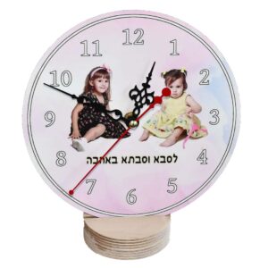 הדפסת תמונה על שעון שעון עגול צד