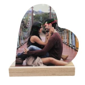 הדפסה על עץ לב עם מעמד